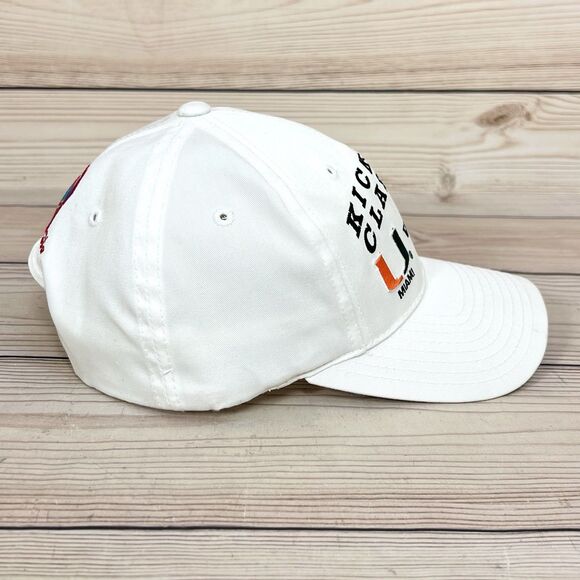 VTG Logo Athletic Miami vs Ohio State Kickoff Classic Hat White Snapback Cap - Picture 4 of 16